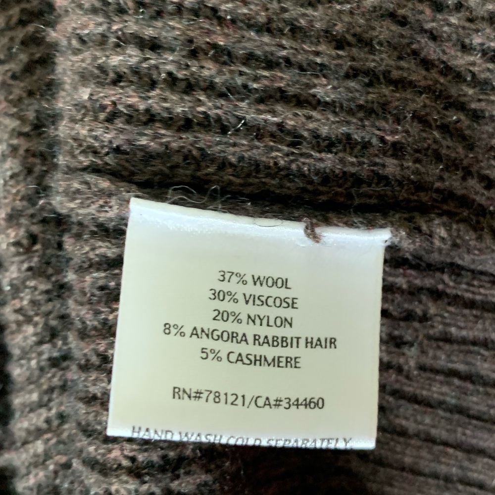 Espresso Eileen Fisher Wool Blend Cardigan - Picture 5 of 7